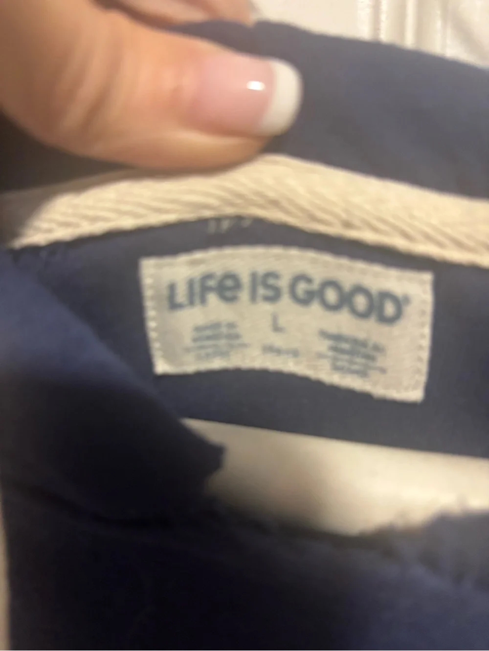 Life Is Good Navy Hoodie with Paw Logo